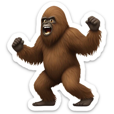 Sasquatch dancer sticker