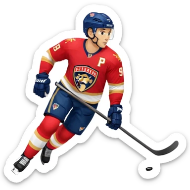 The galaxy with a with a Florida Panthers player
 sticker