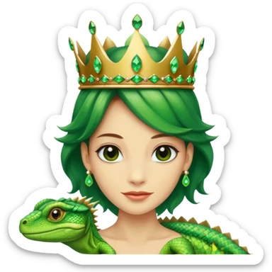 Lizard queen and lizard king  sticker