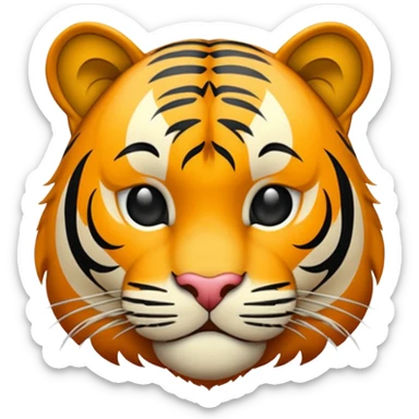 Emoji de um tigre em pe para a esquerda (tigre sem cor nenhuma todo preto) sticker