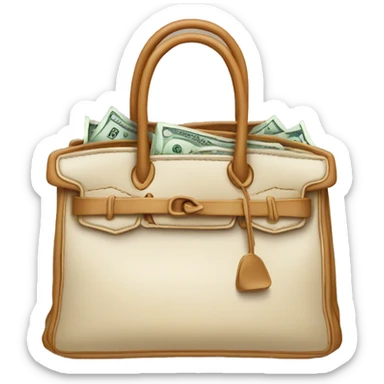 Birkin bag filled with money  sticker