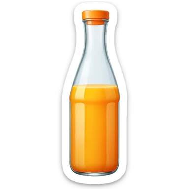 Orange juice bottle sticker