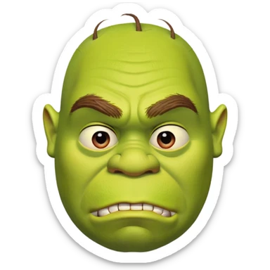 iconic Shrek face sticker