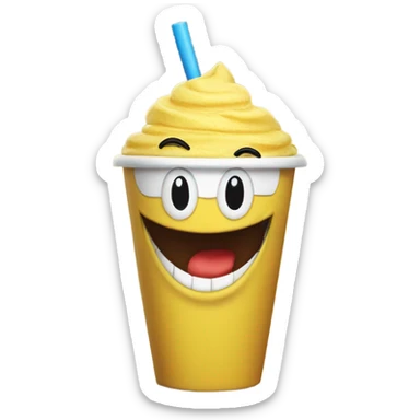 Cuphead amarelo feliz sticker