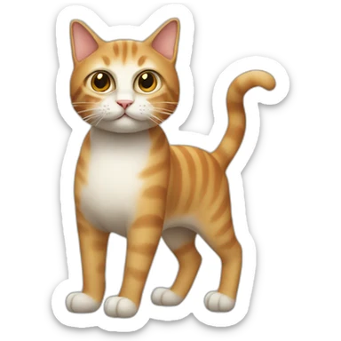 A cat with 17 legs sticker