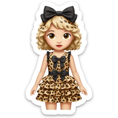 Leopard lolita dress, only dress sticker