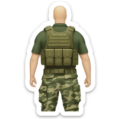 Camouflage plate carrier army sticker