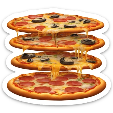 pile of pizza sticker
