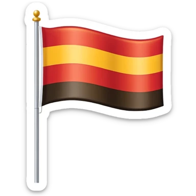 Red, white, and golden yellow vertically sequenced tricolour flag inspired by the flag of Italy sticker