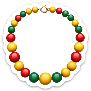 green red yellow necklace beads sticker