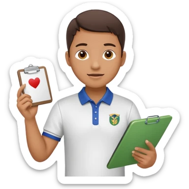 Student Leader + clipboard, Tour Group. sticker