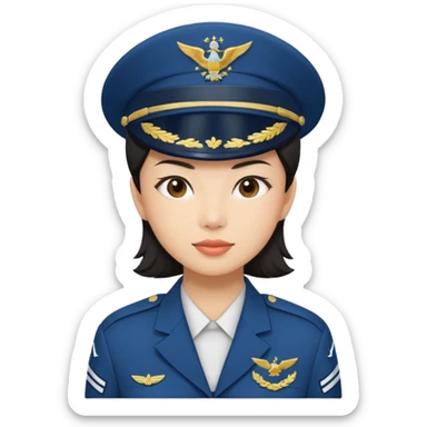 Asian female. Air Force military  sticker