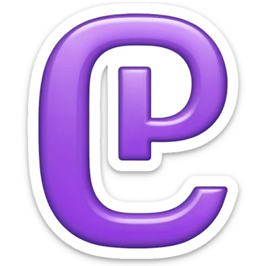 purple letter i sticker
