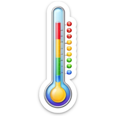 thermometer has 5 colors on it sticker