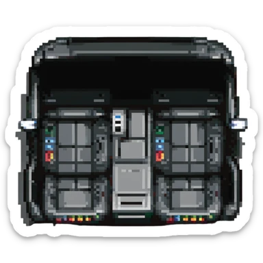 pixel art style interior of Toyota RAV4, front seats sticker