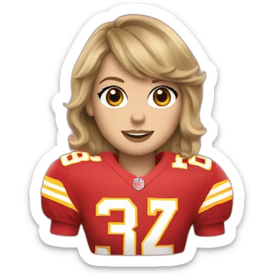 Taylor swift chiefs football sticker