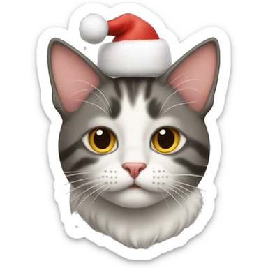 Christmas cat sticker