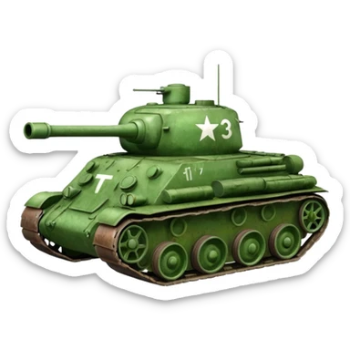 T-34 tank green sticker