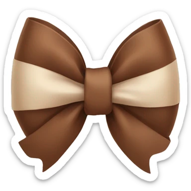 Brown bow sticker