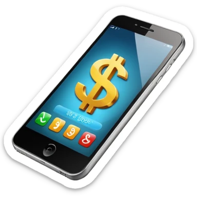 can you make a phone with an app on the screen that has a money sign sticker