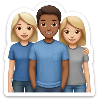 three interlaced friends sticker