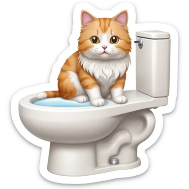 bidet cat sticker