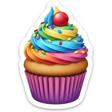 Cupcake rainbow  sticker