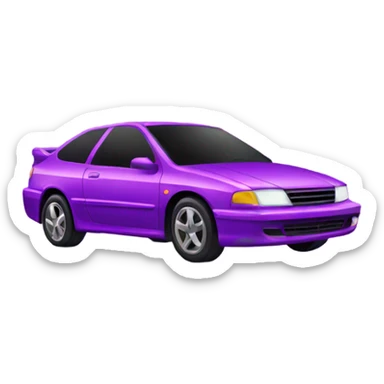Cyber neon purple car sticker
