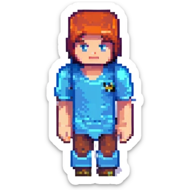 Minecraft avatar doing a 'gyatt' pose, pixel art, blocky and funny, no text sticker