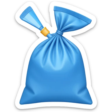 Blue piping bag sticker