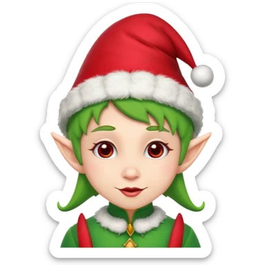 Christmas elf sticker