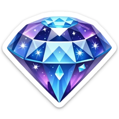 Galaxy within a diamond sticker