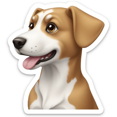 Dog blue and white  sticker