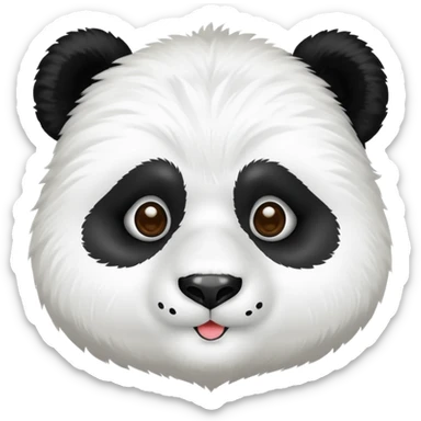 panda with facemask skincare sticker