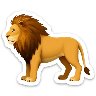 Lion animal sticker