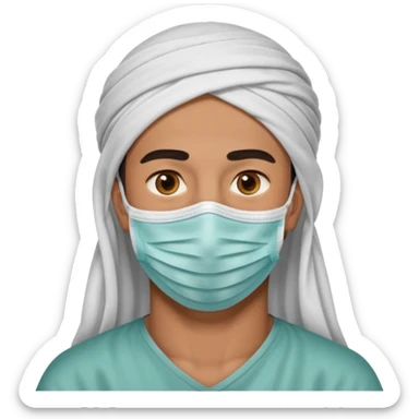 Arabe hombre con tapabocas sticker