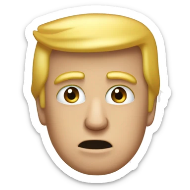 donald trump qui sort d'un toilette sticker