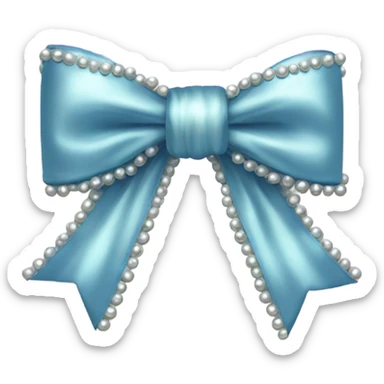 bow with pearls sticker