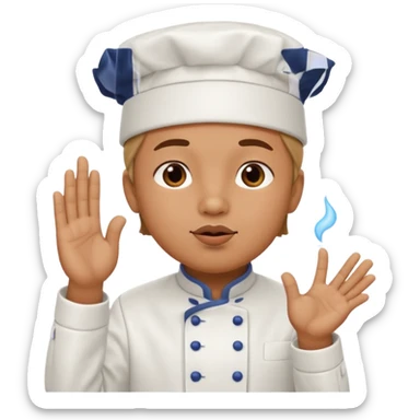 chef blowing a kiss sticker