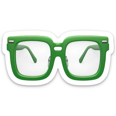 Green Square Spects. only spects. sticker