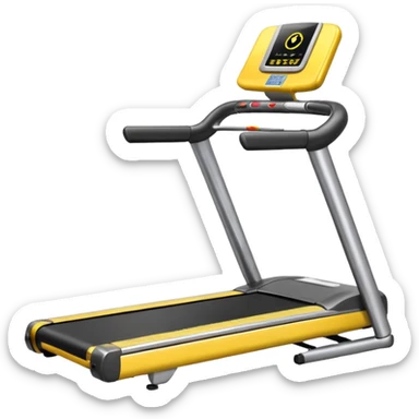 yellow treadmill sticker