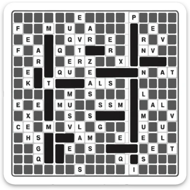 newspaper crossword sticker