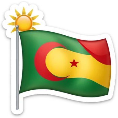 a kurdish flag sticker