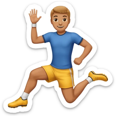 Kicking legs smiling  sticker