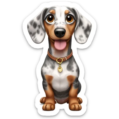 Dachshund merle  sticker