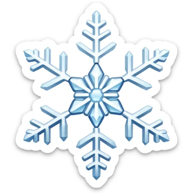 white snowflake white sticker