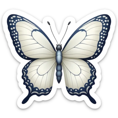 white butterfly sticker
