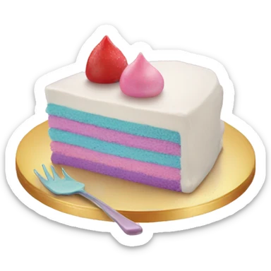 Magic pastel cake sticker