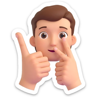 shy face with both index fingers pointing at each other sticker