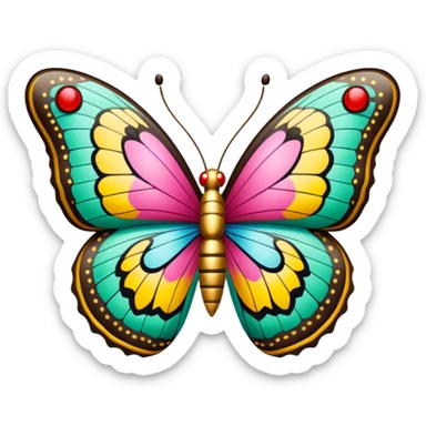 Gucci monogram butterfly sticker